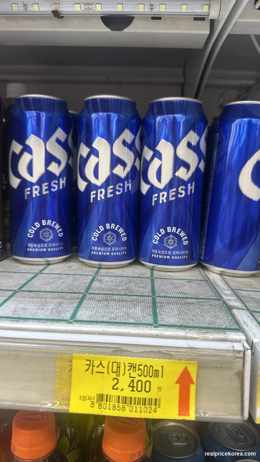 Cass Fresh lager, 500ml tall can (OB Brewery)