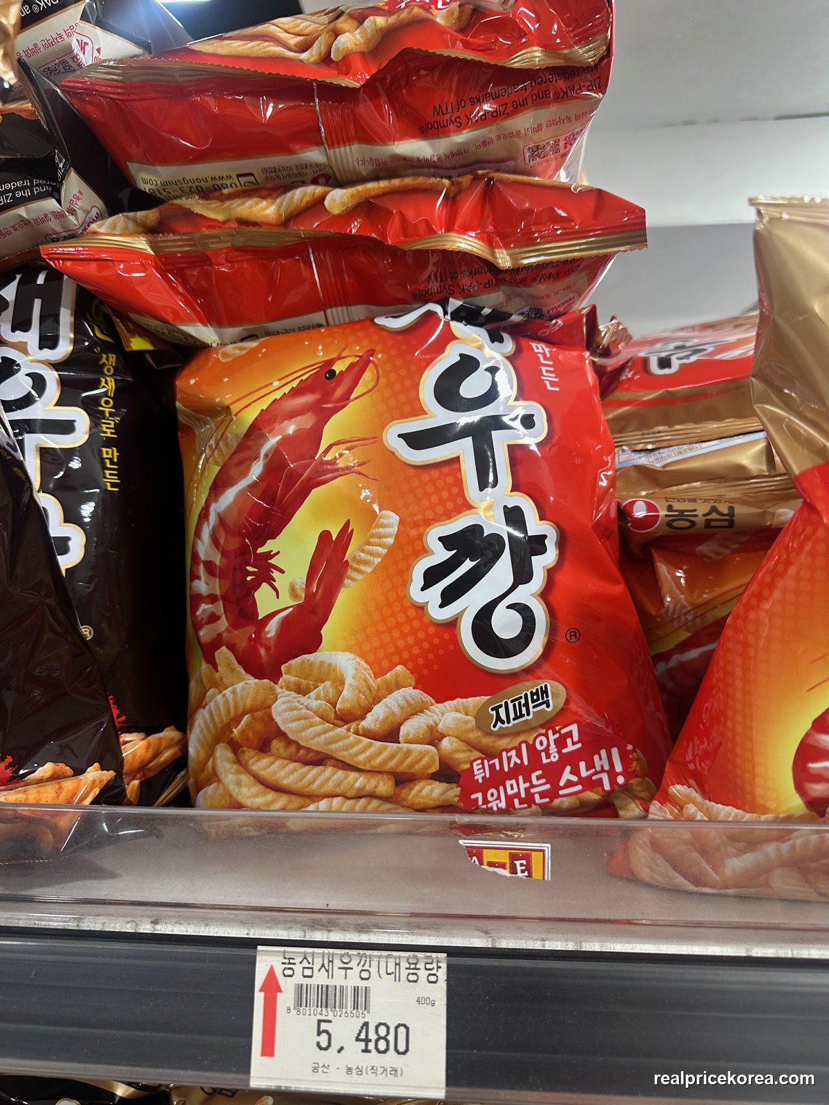 Nongshim Saewookkang shrimp chips (400g zip bag)